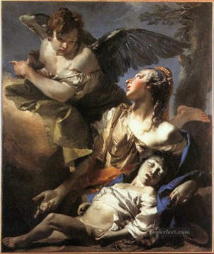 Giovanni Battista Tiepolo Painting - El ángel que socorre a Agar Giovanni Battista Tiepolo